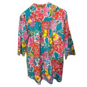 Antica Sartoria di Giacomo Cinque Women's Size M Cotton Floral Tunic Top